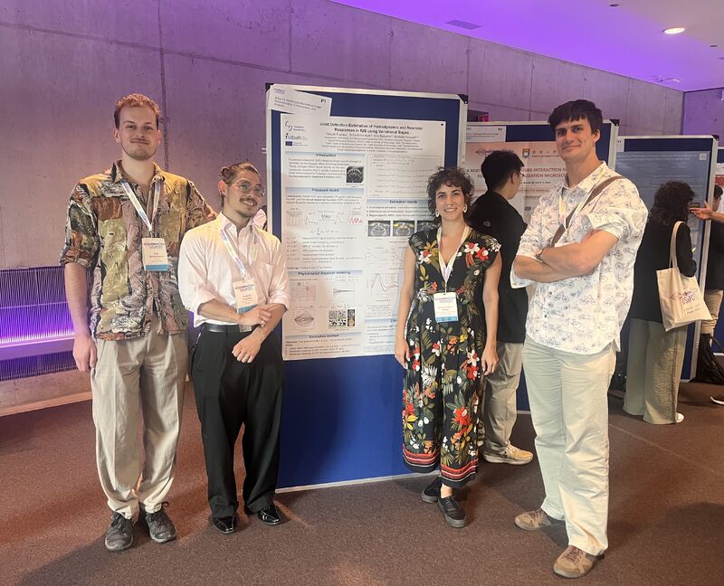Students presenting their work at EUSIPCO 2026 in Bruges